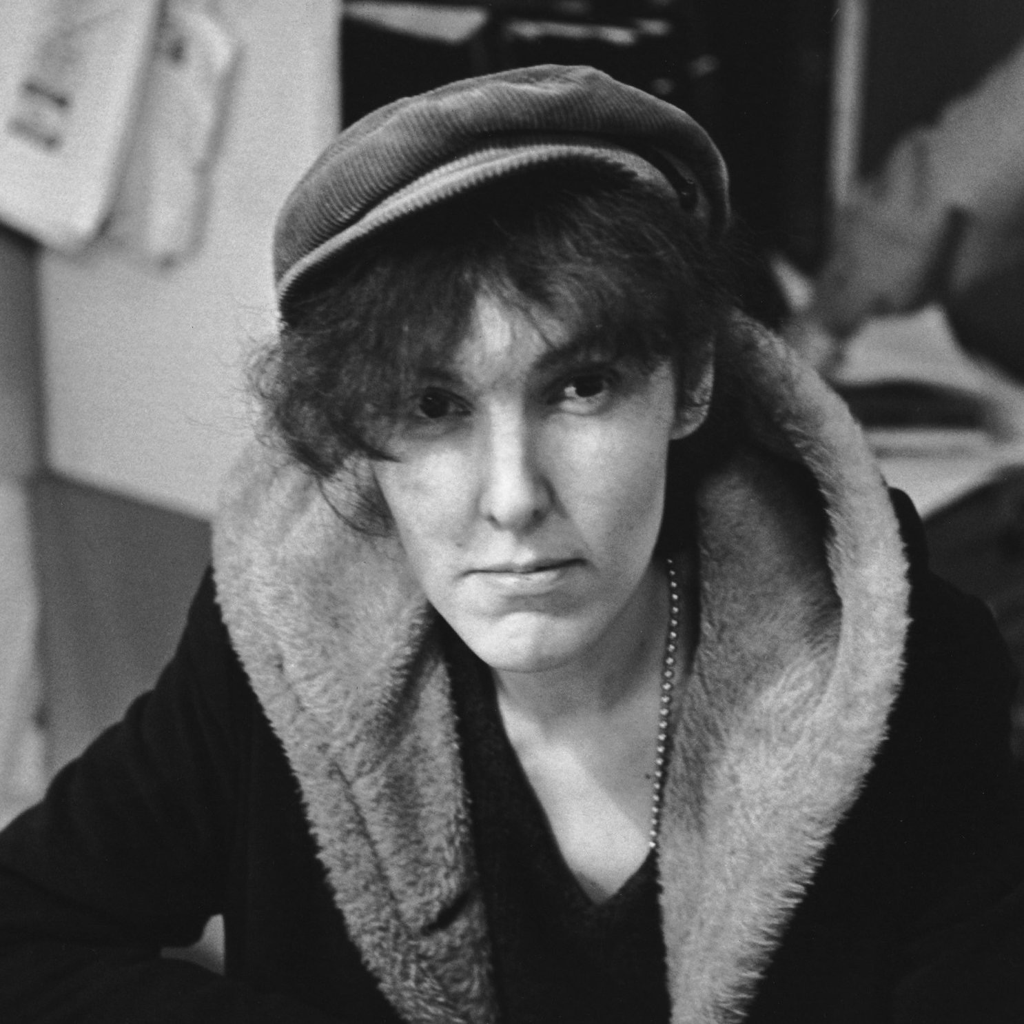 Black and white image of Valerie Solanas